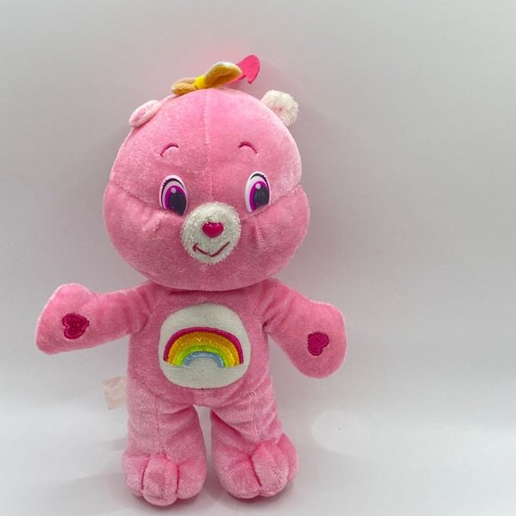 2007 Nanco Care Bears Cheer Bear Plush Stuffed Animal Toy Pink Heart Rainbow 8" - Picture 2 of 15